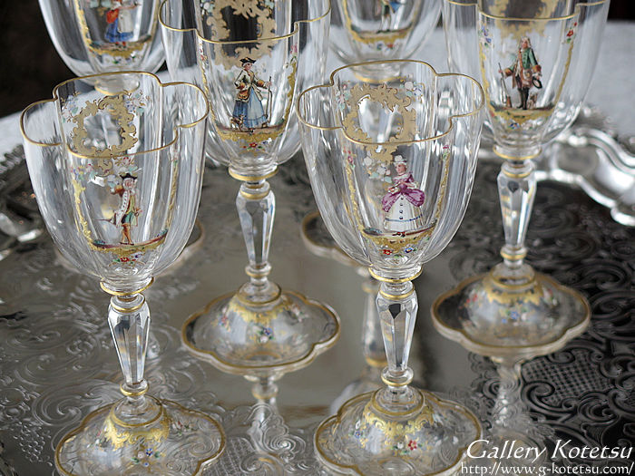 エナメルグラス antique enamel glass lobmeyr