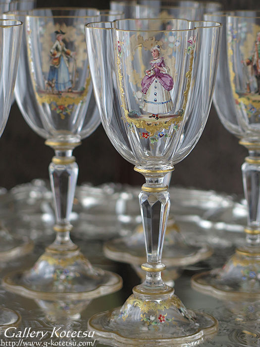 エナメルグラス antique enamel glass lobmeyr