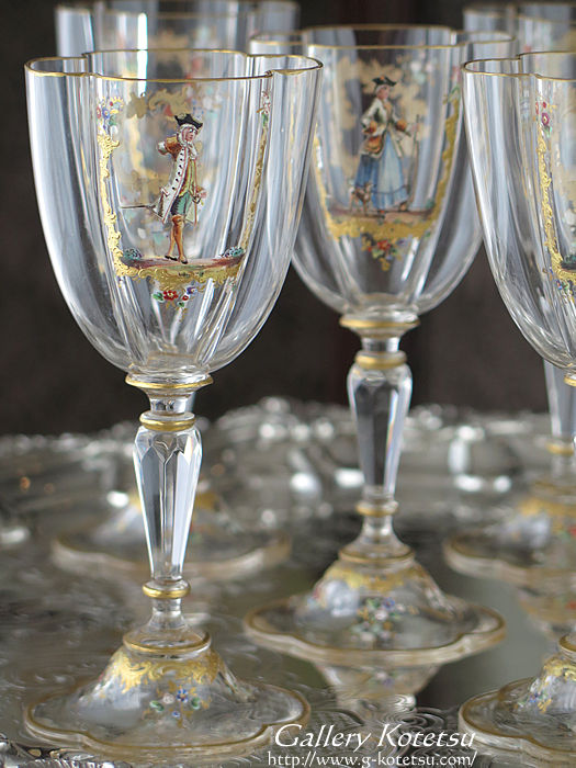 エナメルグラス antique enamel glass lobmeyr