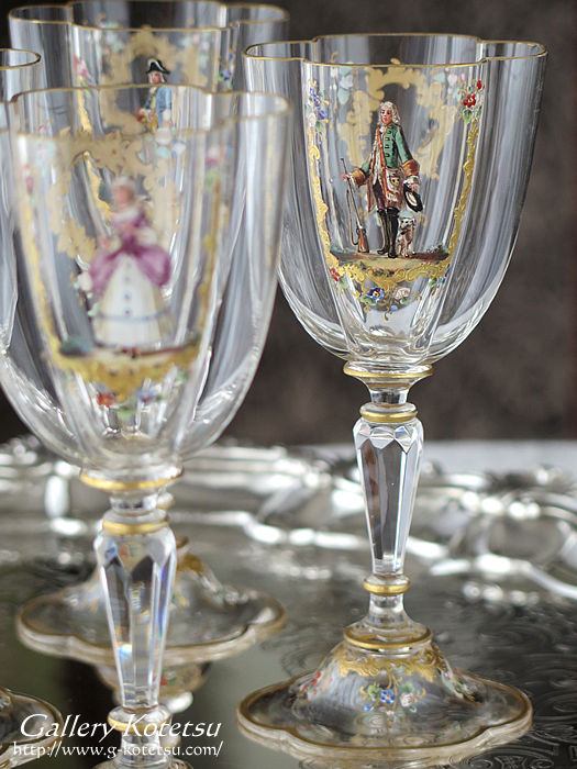 エナメルグラス antique enamel glass lobmeyr