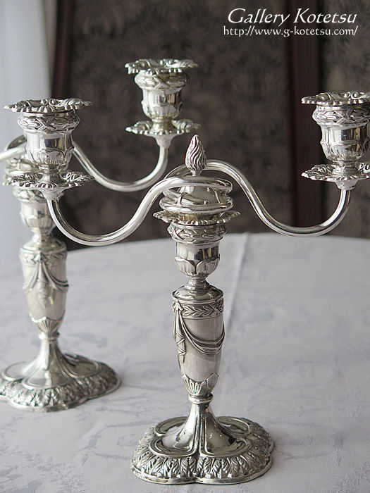 Lfu antique silver candelabra