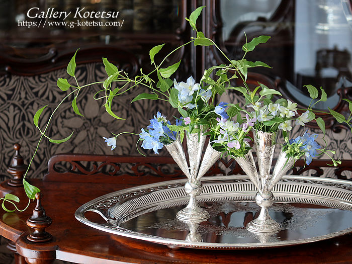 antique silver flower vase AeB[NVo[