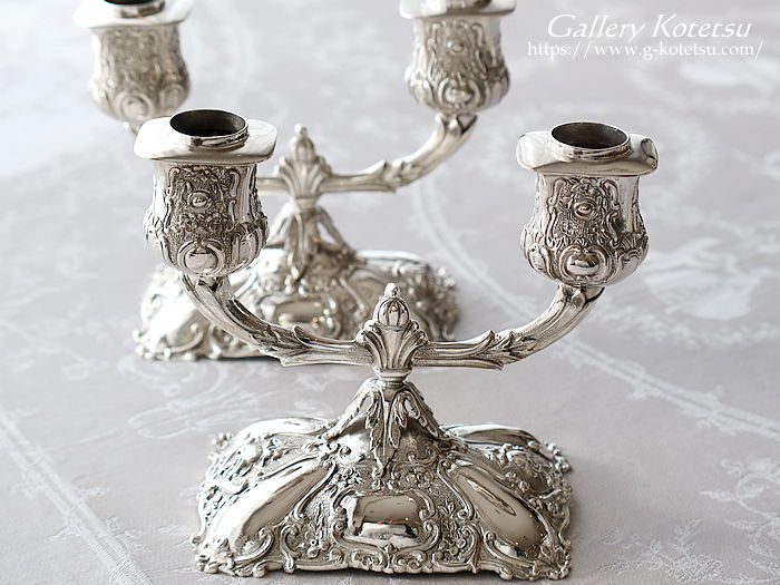 AeB[NVo[@Lfu antique silver candelabra
