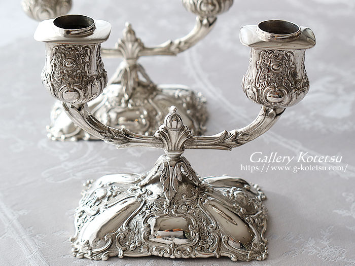 AeB[NVo[@Lfu antique silver candelabra