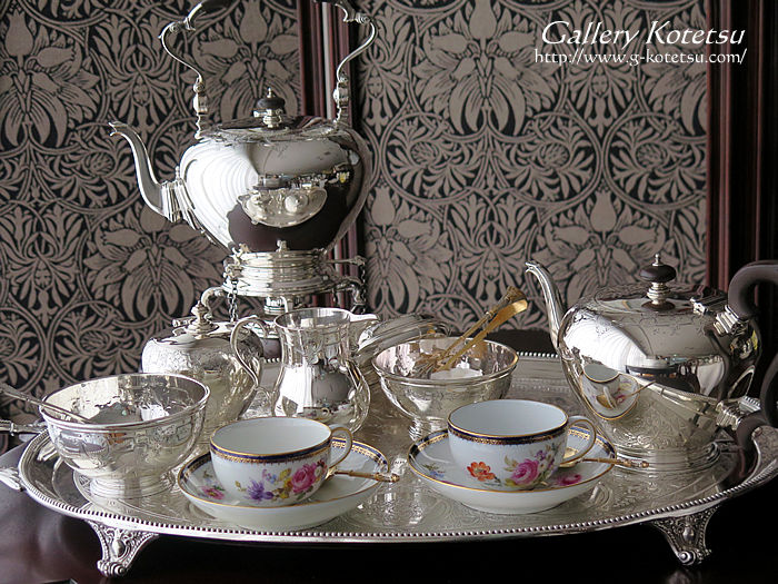 AeB[NVo[eB[Zbg antique silver tea kettle teaset