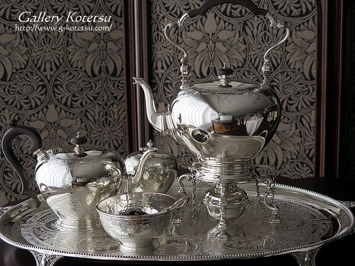 AeB[NVo[eB[Zbg antique silver tea kettle teaset