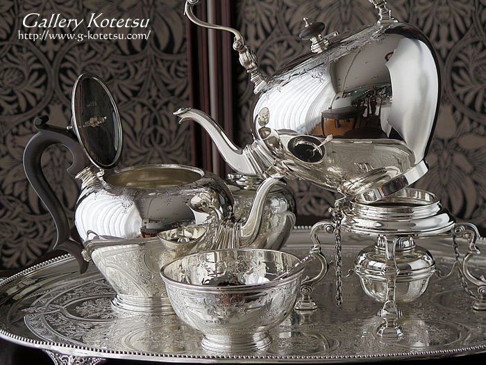 AeB[NVo[eB[Zbg antique silver tea kettle teaset