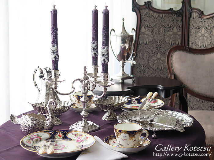 �A���e�B�[�N�V���o�[�L�����f���u�� antique silver candelabura