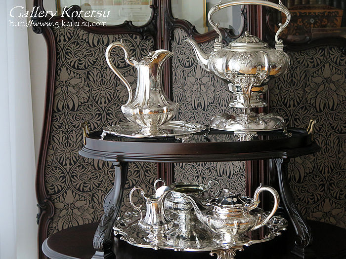 Vo[eB[Zbg antique silver teaset benjamin smith