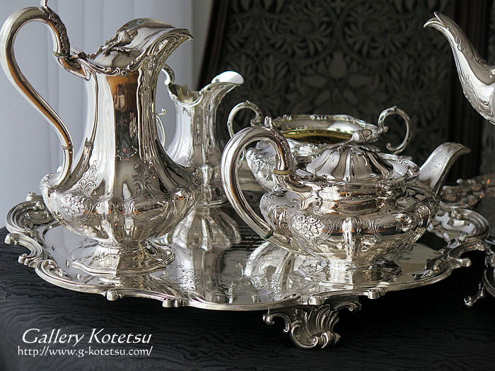 Vo[eB[Zbg antique silver teaset benjamin smith