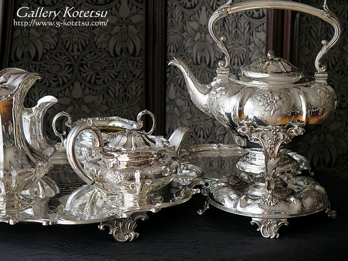 Vo[eB[Zbg antique silver teaset benjamin smith