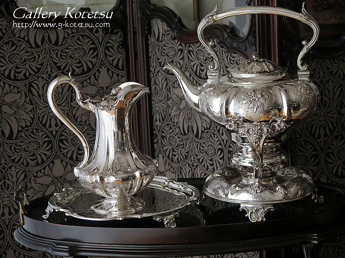 Vo[eB[Zbg antique silver teaset benjamin smith