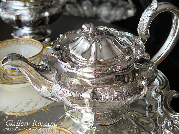 Vo[eB[Zbg antique silver teaset benjamin smith