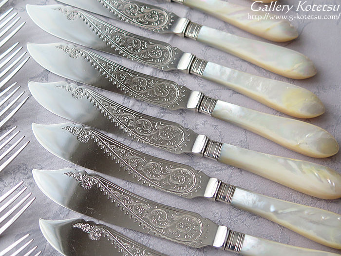 }U[Iup[Jg[ mother of pearl silver cutlery