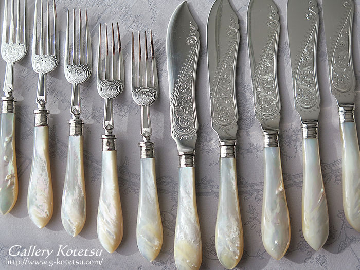 }U[Iup[Jg[ mother of pearl silver cutlery