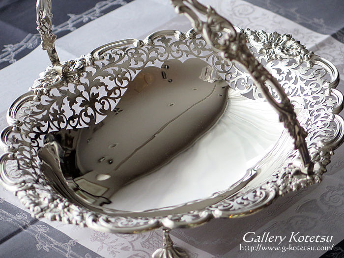 アンティークシルバーバスケット antique silver basket