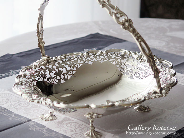 アンティークシルバーバスケット antique silver basket