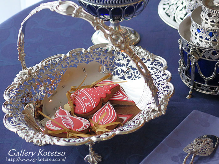 アンティークシルバーバスケット antique silver basket