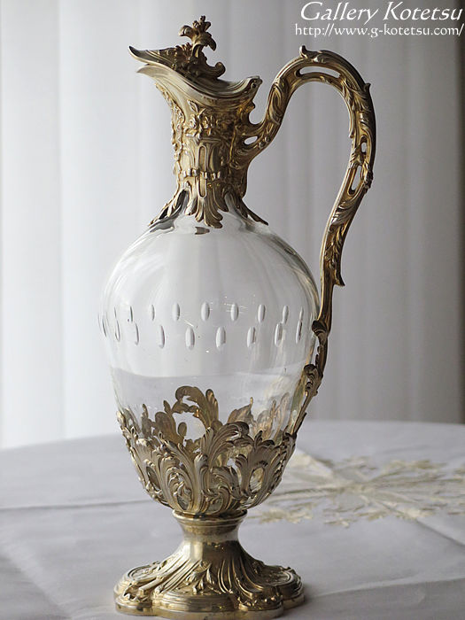 �A���e�B�[�N�V���o�[�N�����b�g�W���O antique silver claret jug