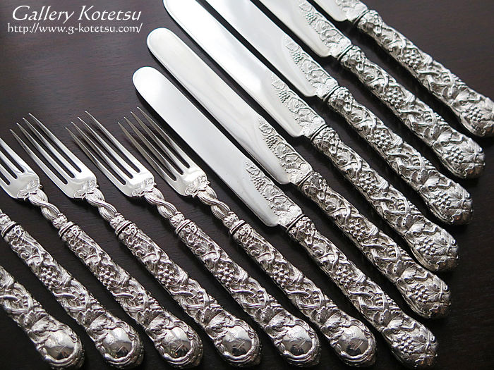 AeB[NVo[fU[gJg[ antique silver dessert cutlery