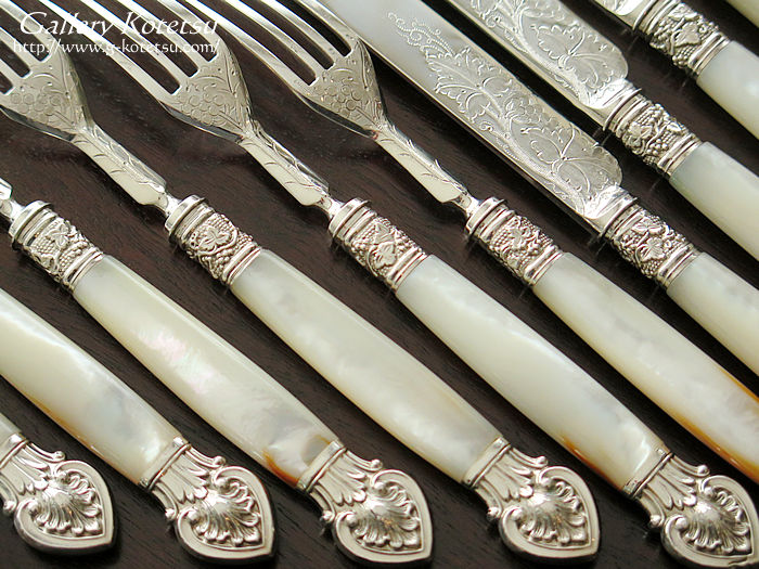 }U[Iup[fU[gJg[ mother of pearl dessert cutlery