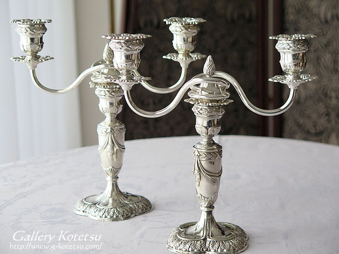 Lfu antique silver candelabra