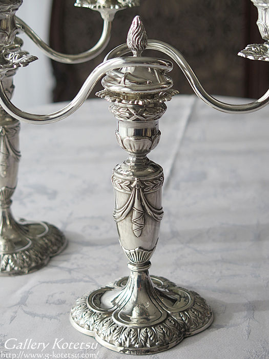 Lfu antique silver candelabra