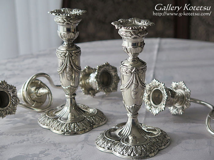 Lfu antique silver candelabra