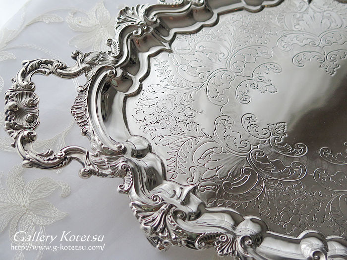 �V���o�[�g���[ antique silver tray