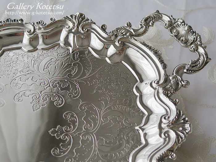 �V���o�[�g���[ antique silver tray
