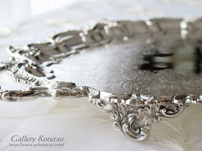 �V���o�[�g���[ antique silver tray