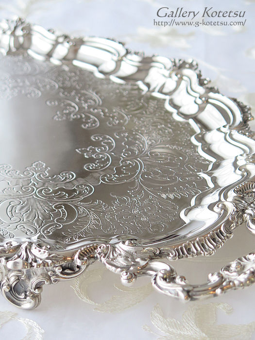 �V���o�[�g���[ antique silver tray