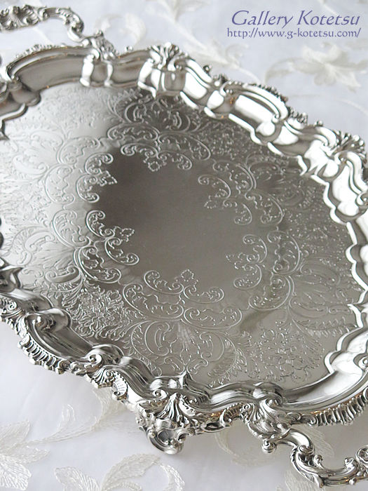 �V���o�[�g���[ antique silver tray