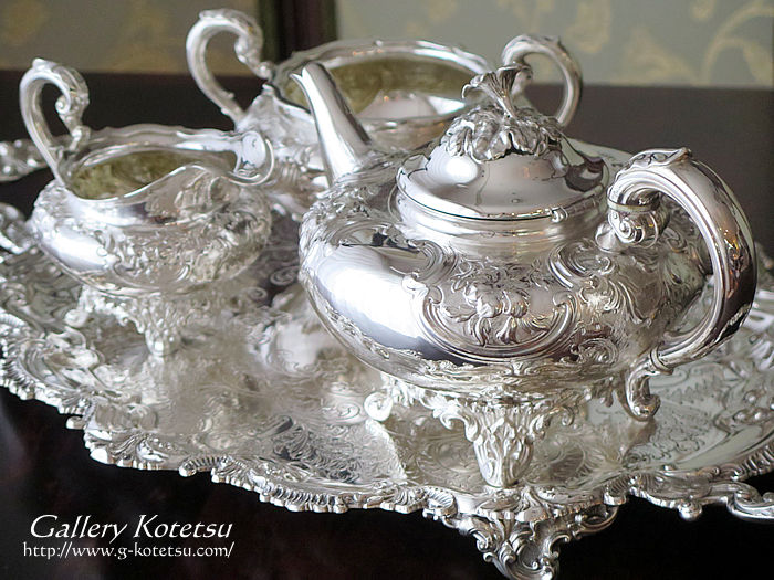 �V���o�[�g���[ antique silver tray