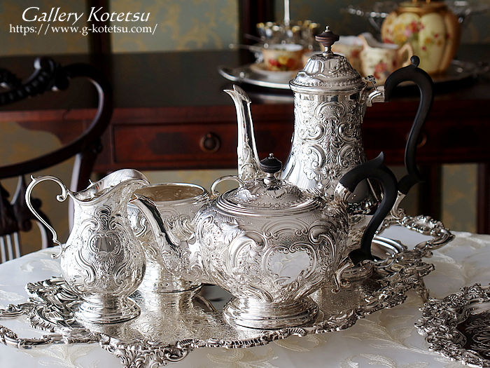 �V���o�[�g���[ antique silver tray