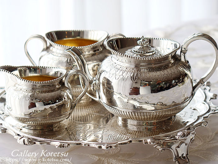 AeB[NVo[eB[Zbg antique sikver teaset