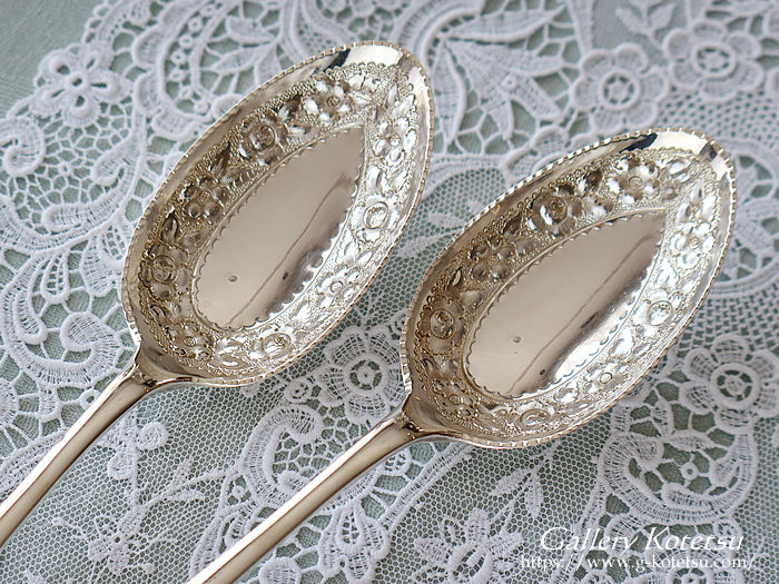 antique silver serving spoon