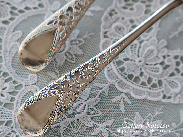 antique silver serving spoon