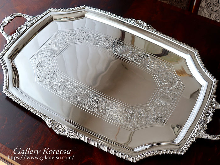 antique silver tea tray Vo[eB[g[