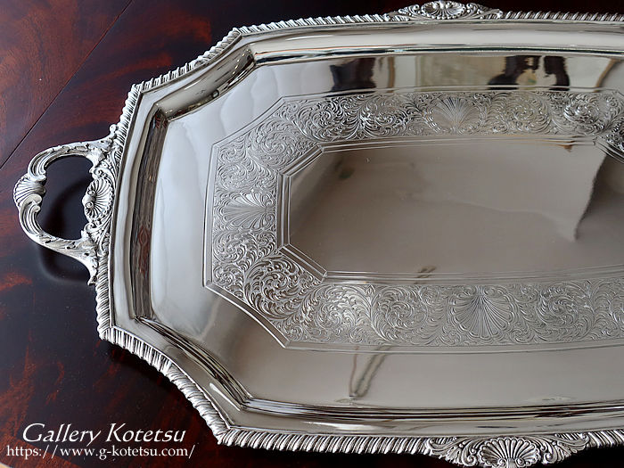antique silver tea tray Vo[eB[g[