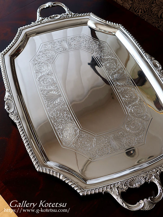 antique silver tea tray Vo[eB[g[