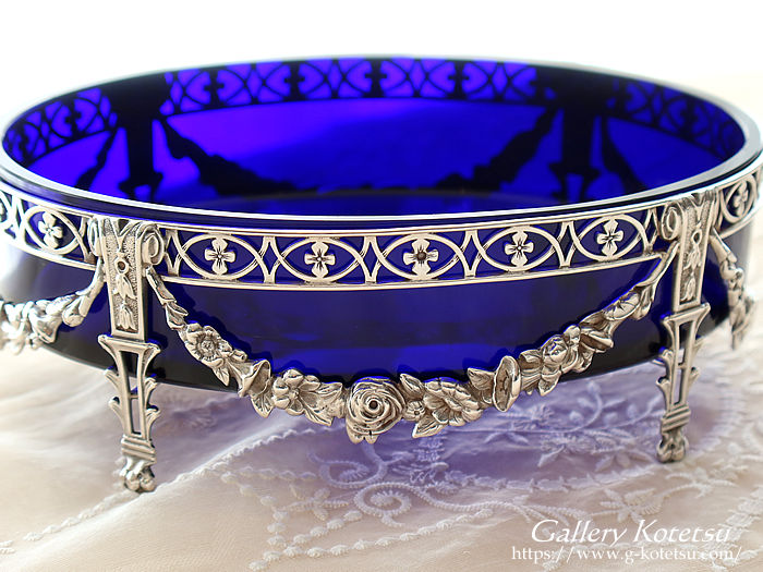 antique silver compote dish