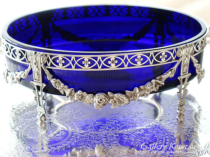 antique silver compote dish