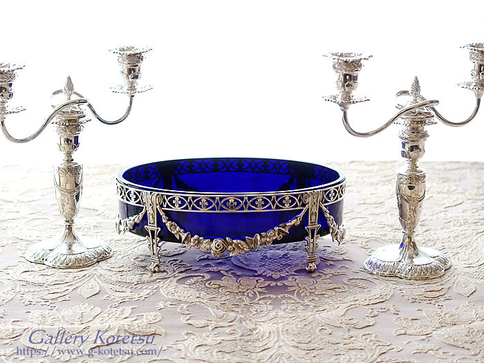 antique silver compote dish