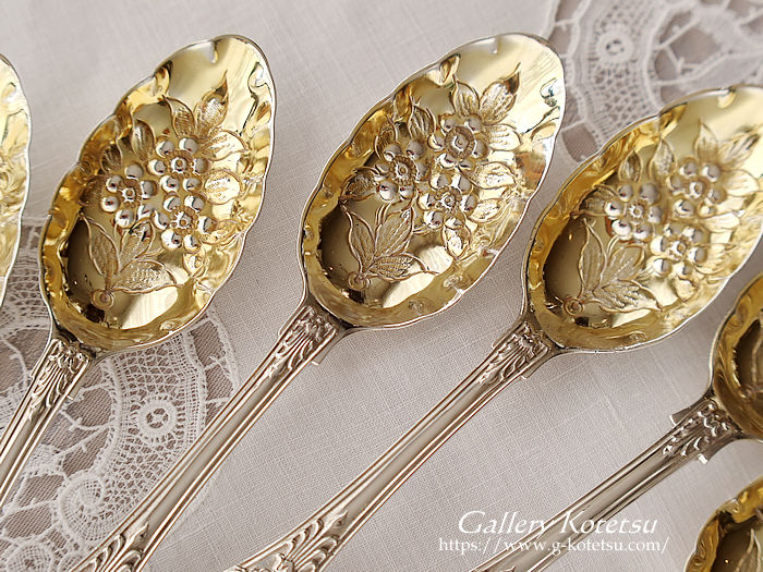 antique silver berry spoon