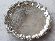Vo[T@ antique silver salver