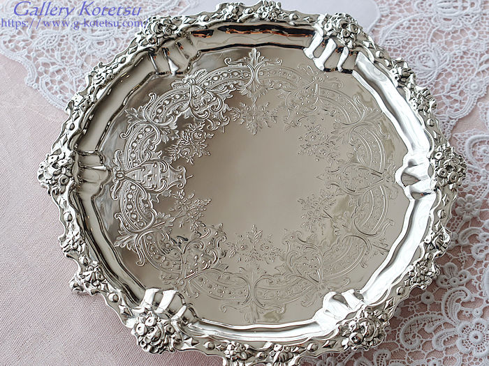 antique silver salver AeB[NVo[@T@