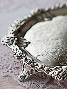Vo[T@ antique silver salver