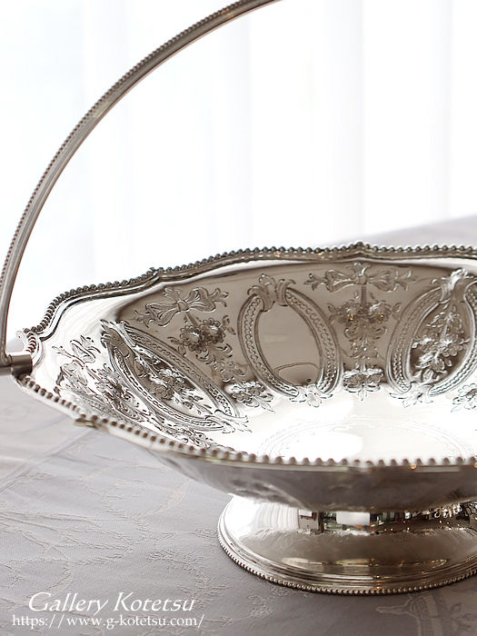 antique silver cake basket AeB[NVo[@oXPbg