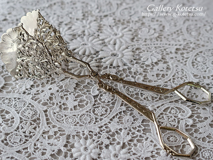 antique silver cake tong AeB[NVo[@P[LgO